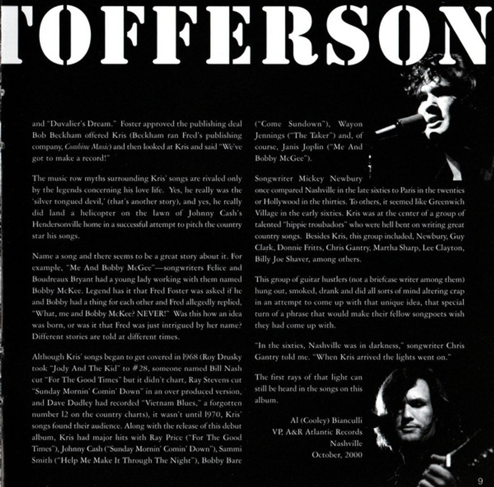 Kris Kristofferson – Kristofferson Music CD