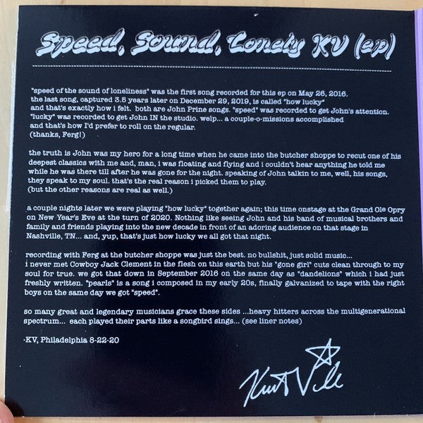 Kurt Vile – Speed Sound Lonely KV EP Music CD