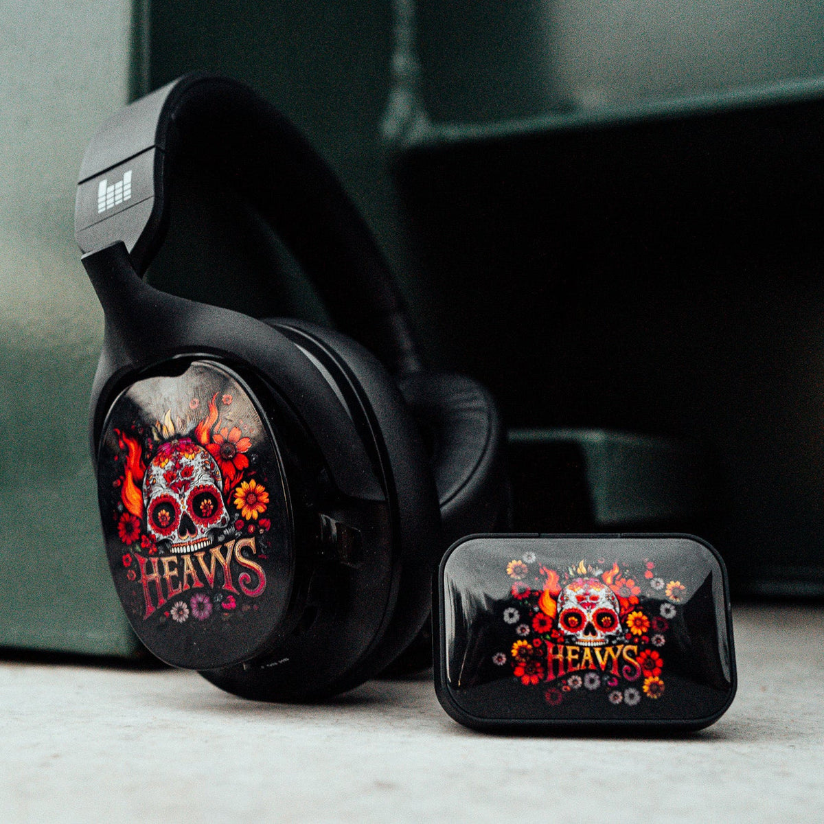 Sugar Skull Dia De Muertos Limited Edition HEAVYS Headphone Shells & Headphone Bundle