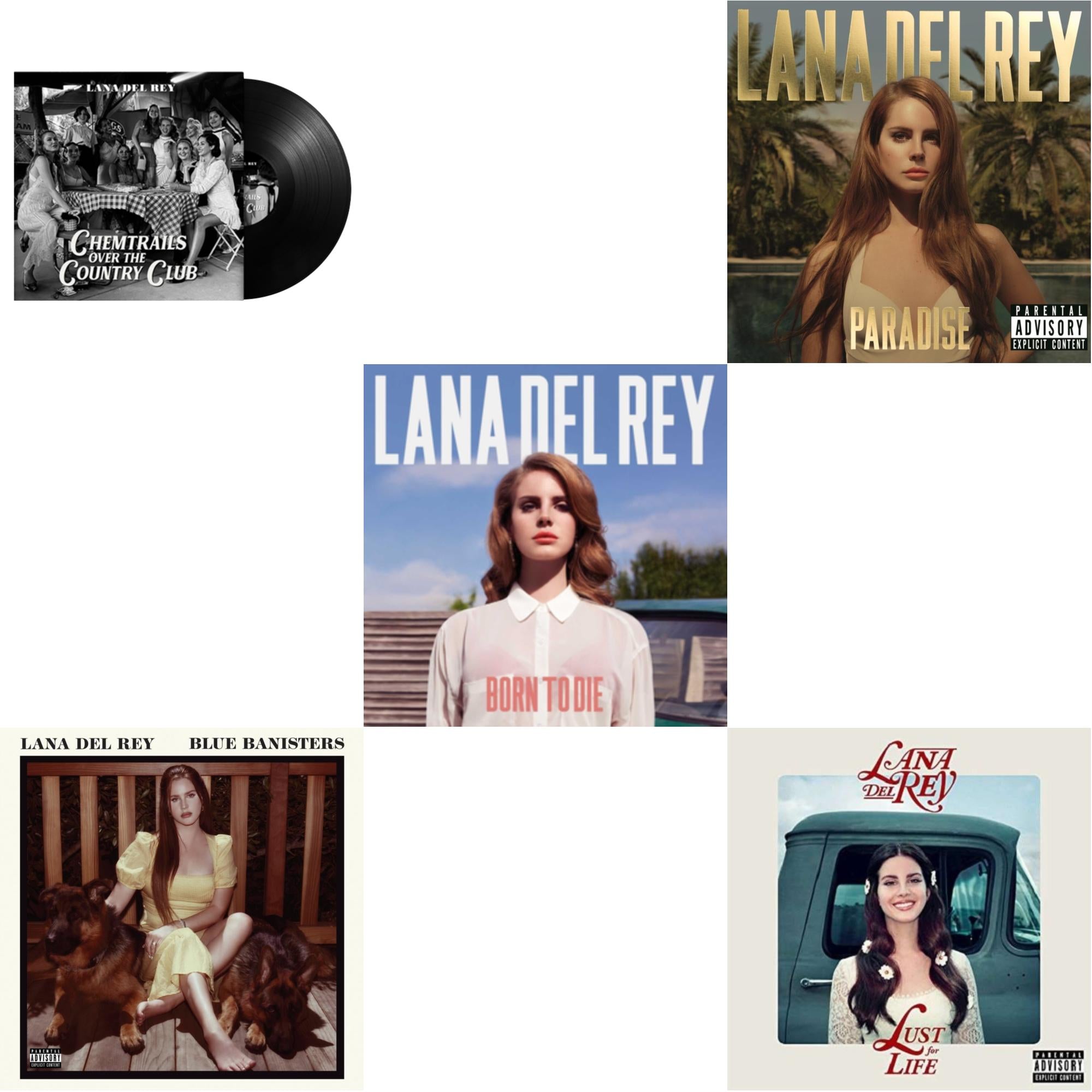 Chemtrails Over The Country Club & Blue Banisters (2LP) & Born To Die & Paradise & Lust For Life