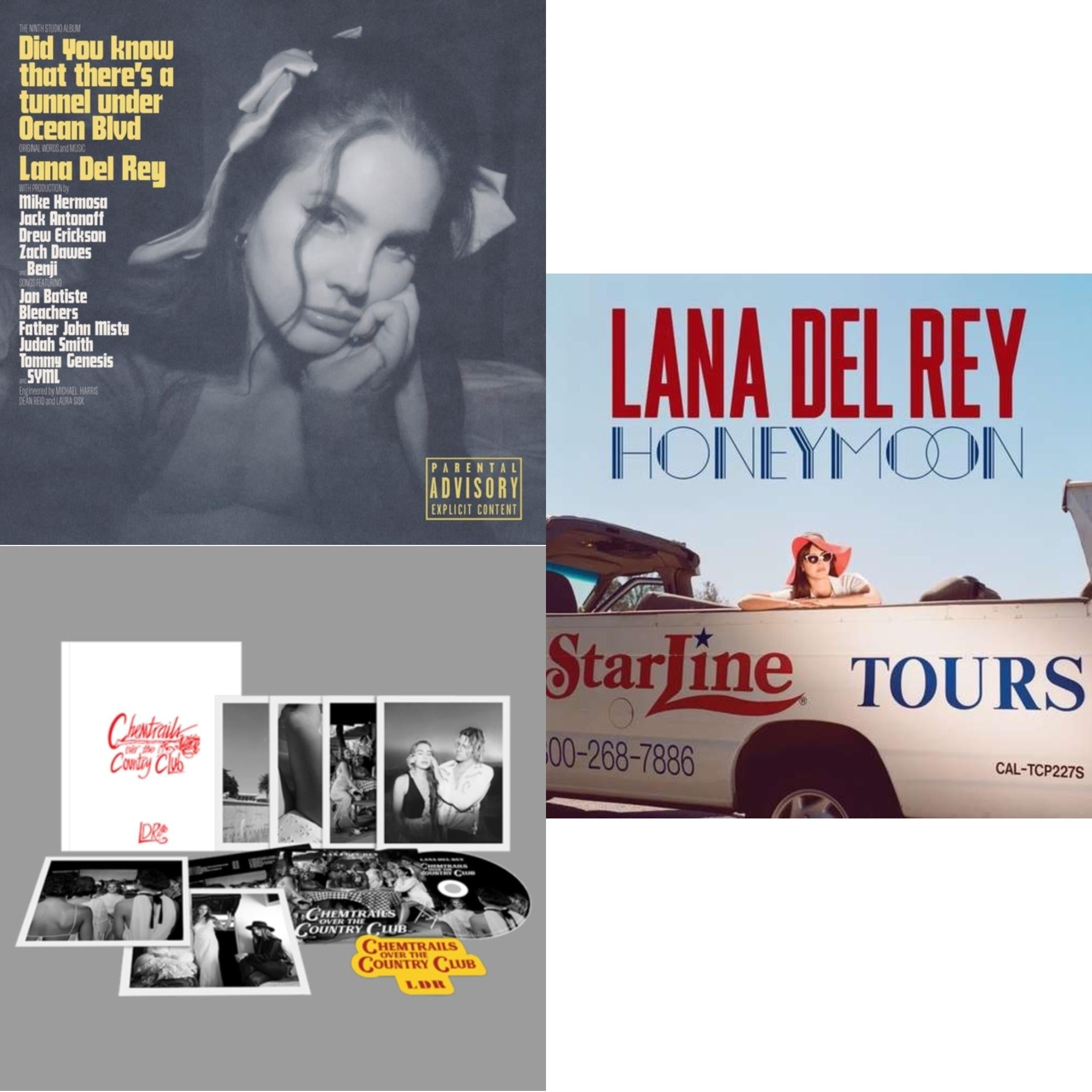 Lana Del Rey - Did You Know That There’S A Tunnel Under Ocean Blvd (X) & Chemtrails Over The Country Club (CD Box Set) & Honeymoon