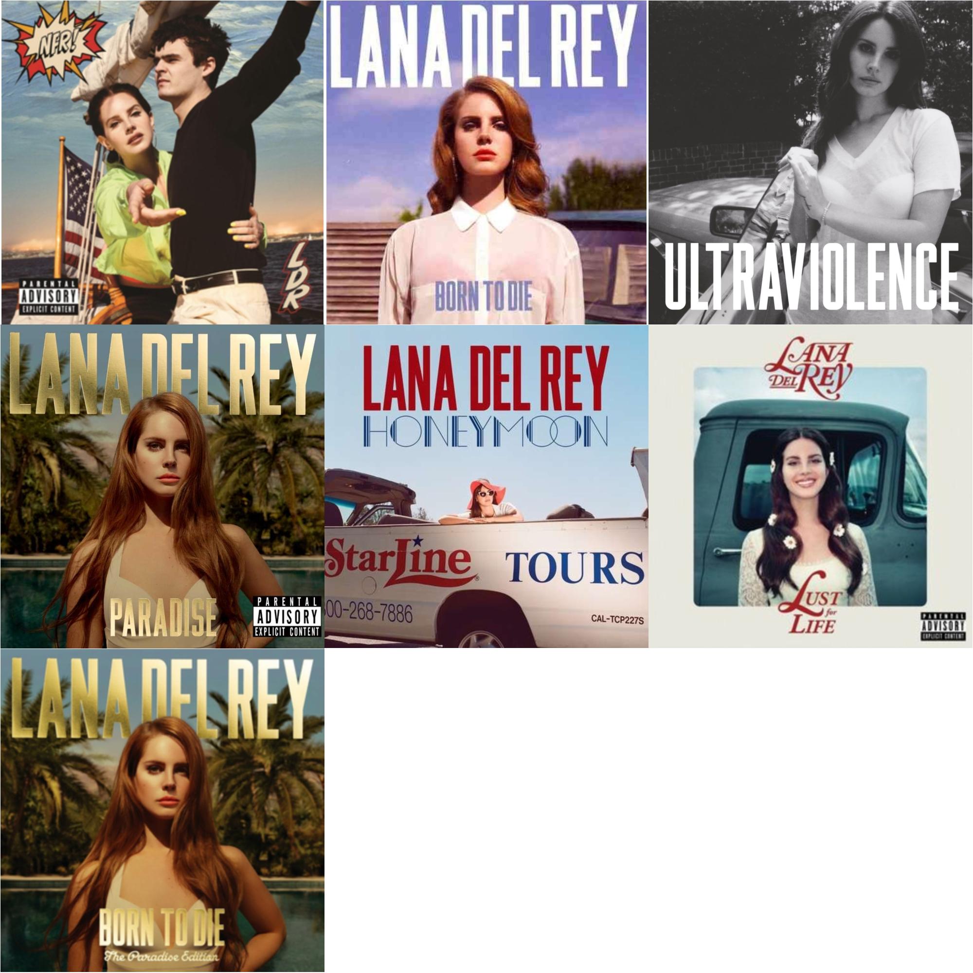 Nfr! & Born To Die & Born To Die (Paradise Edition) & Paradise & Ultraviolence & Honeymoon & Lust For Life