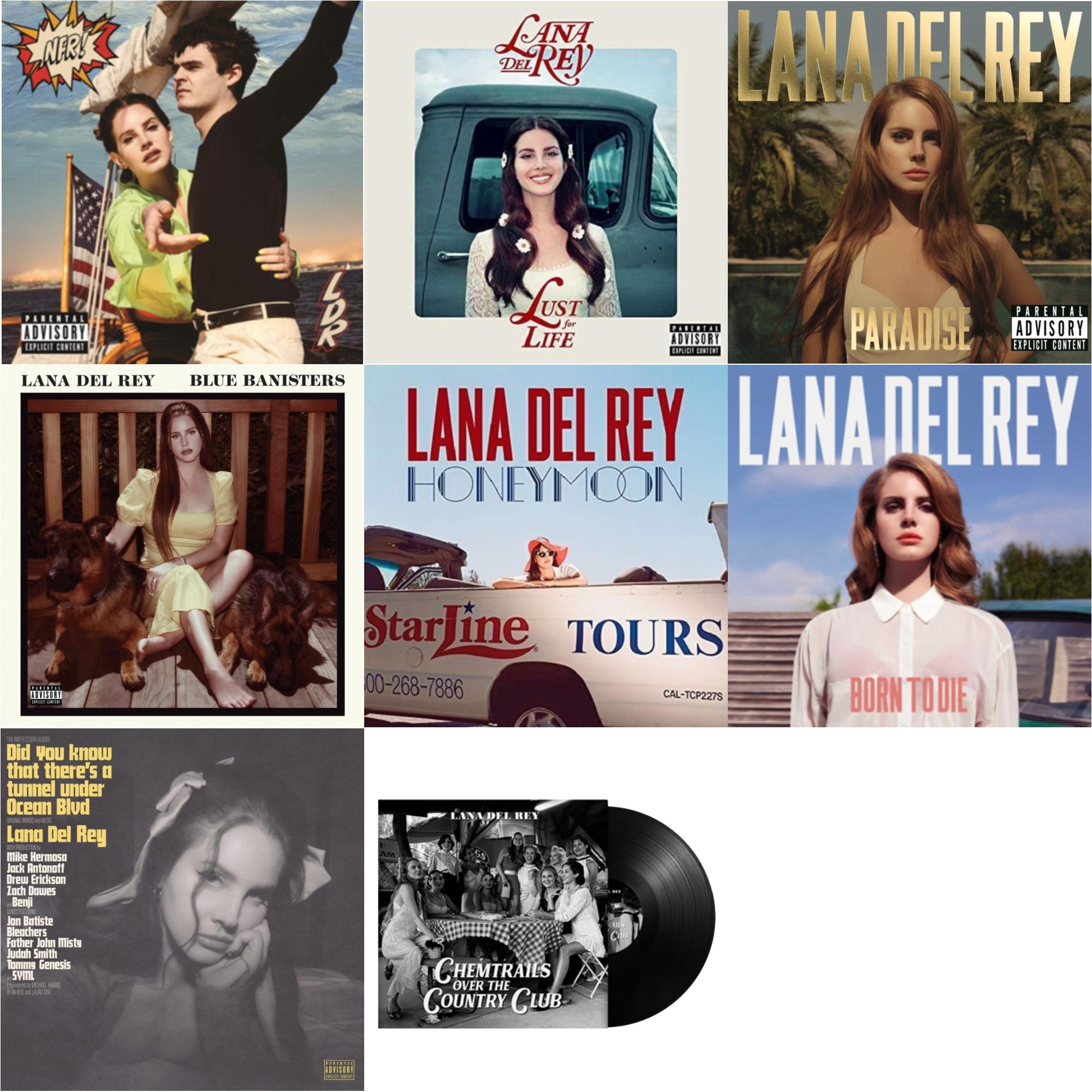 Chemtrails Over The Country Club & Blue Banisters (2LP) & Did You Know That There’S A Tunnel Under Ocean Blvd (X) (2LP/180G) & Nfr! (2LP) & Born To Die & Paradise & Honeymoon & Lust For Life
