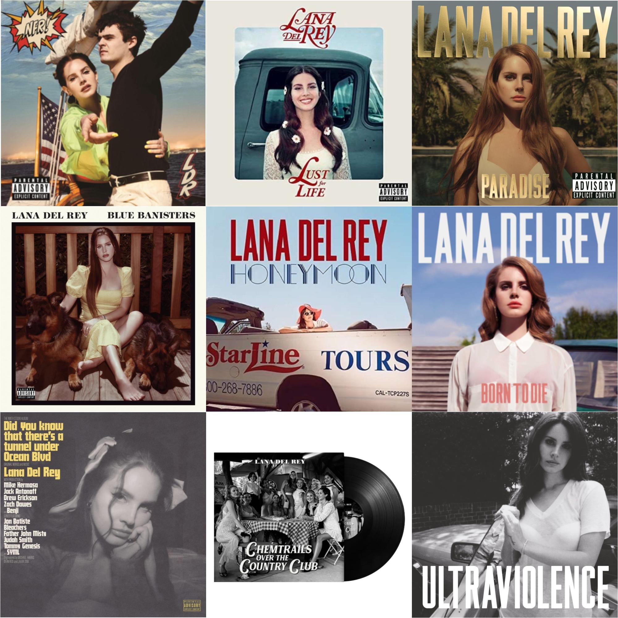 Chemtrails Over The Country Club & Blue Banisters (2LP) & Did You Know That There’S A Tunnel Under Ocean Blvd (X) (2LP/180G) & Nfr! (2LP) & Born To Die & Paradise & Ultraviolence & Honeymoon & Lust For Life