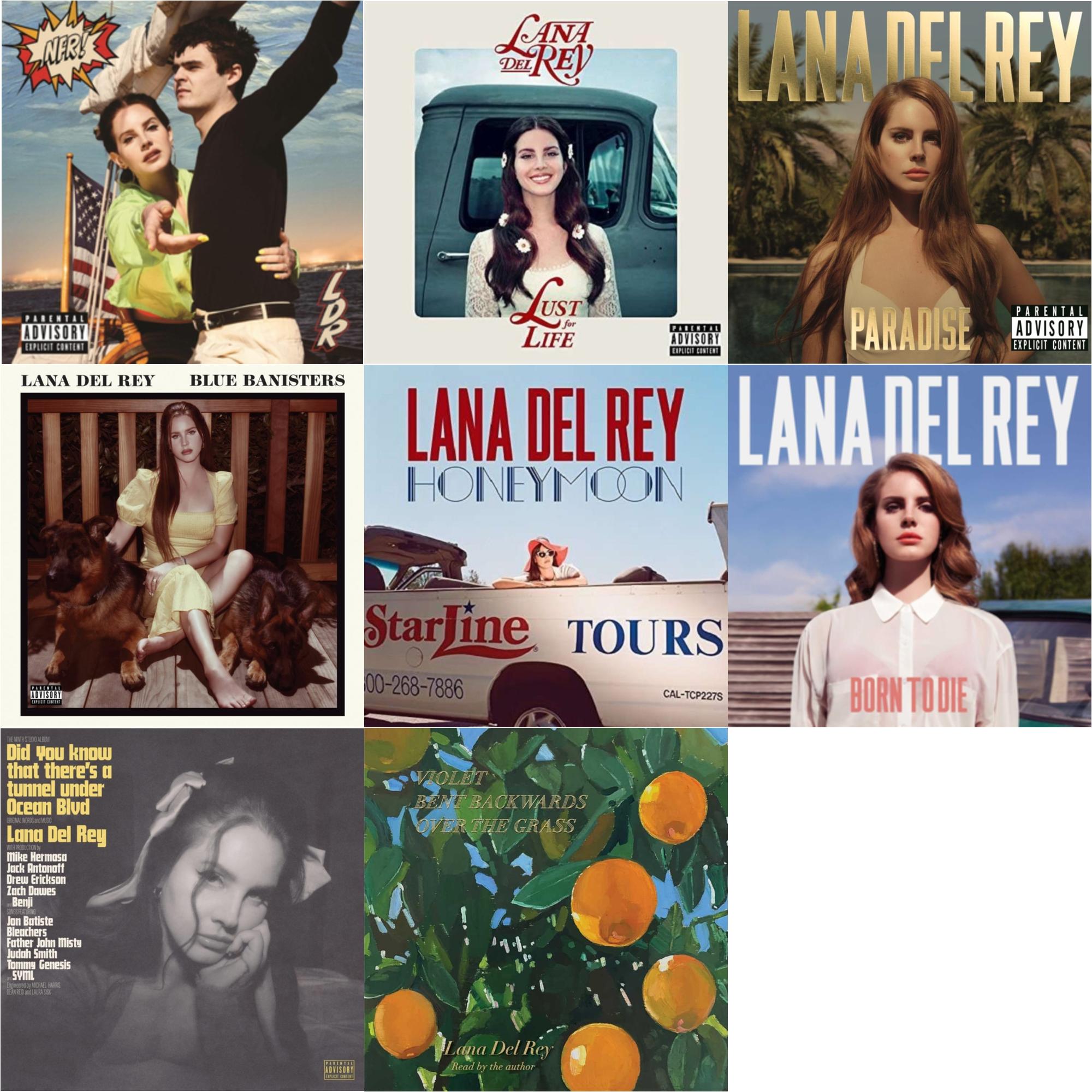 Blue Banisters (2LP) & Did You Know That There’S A Tunnel Under Ocean Blvd (X) (2LP/180G) & Violet Bent Backwards Over The Grass (180G) & Nfr! (2LP) & Born To Die & Paradise & Honeymoon & Lust For Life