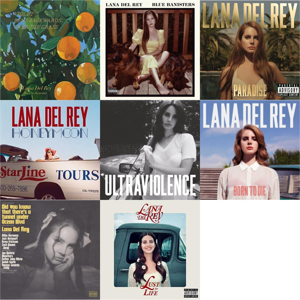 Lana Del Rey - Blue Banisters (2LP) & Did You Know That There’S A Tunnel Under Ocean Blvd (X) (2LP/180G) & Violet Bent Backwards Over The Grass (180G) & Born To Die & Paradise & Ultraviolence & Honeymoon & Lust For Life