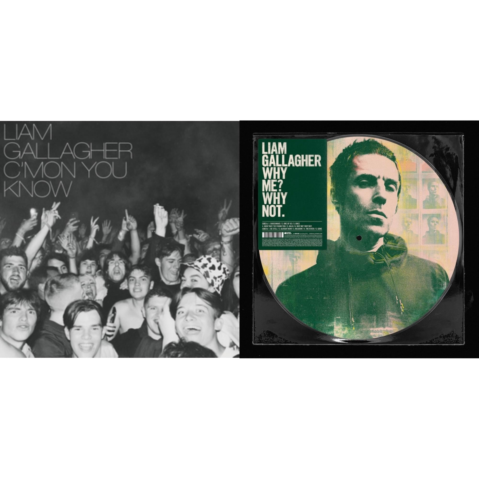 Liam Gallagher - Why Me? Why Not (Picutre Disc) & C'mon You Know - LP Vinyl Bundle