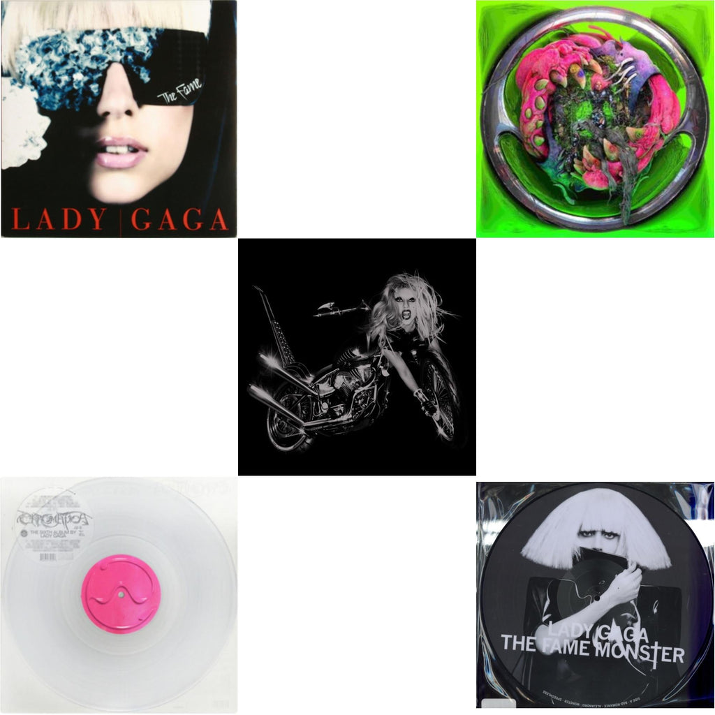 Born This Way - The Tenth Anniversary (3LP) & Dawn Of Chromatica (Clear LP Vinyl) & Chromatica (Milky Clear LP Vinyl) & Fame & Fame Monster