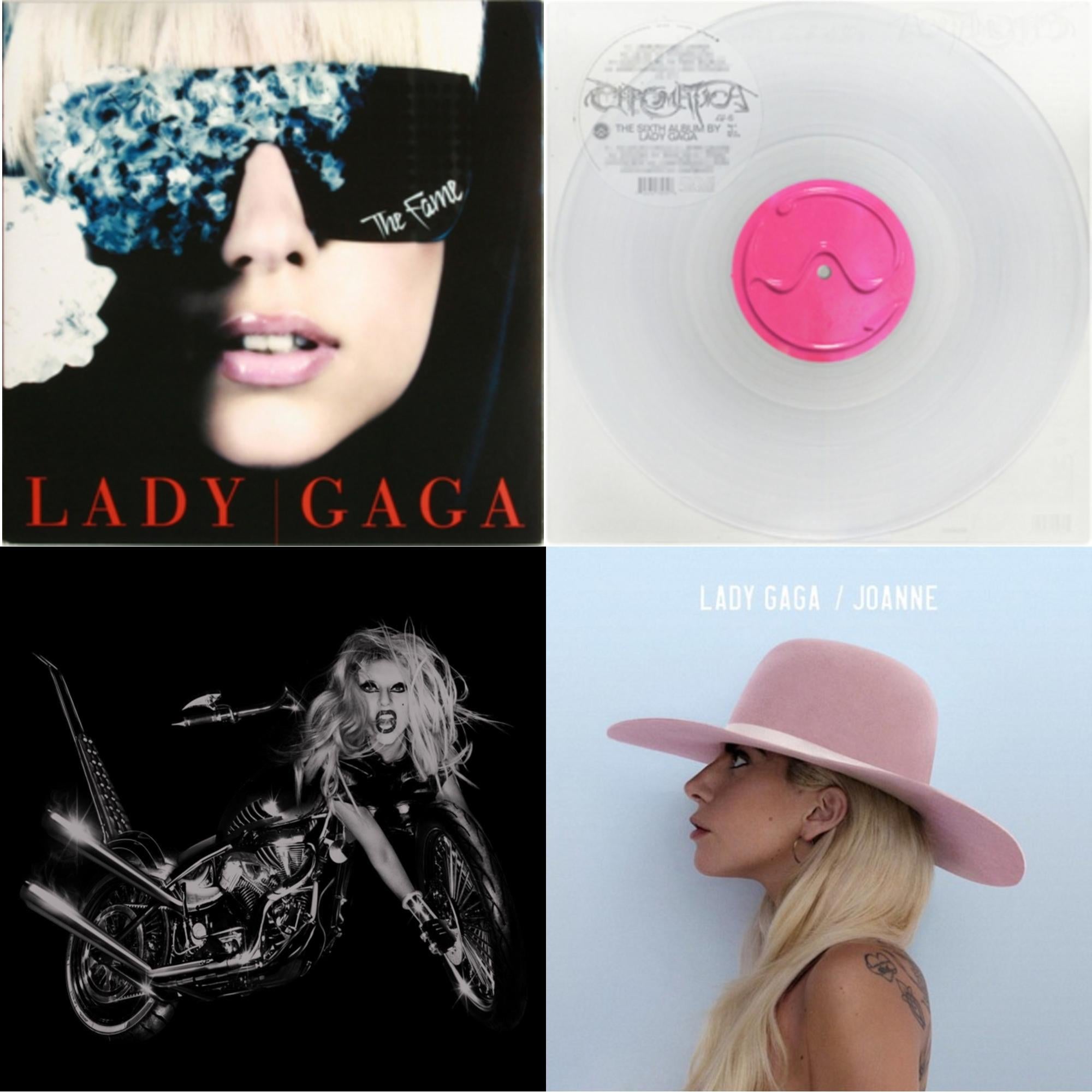 Born This Way - The Tenth Anniversary (3LP) & Chromatica (Milky Clear LP Vinyl) & Fame & Joanne