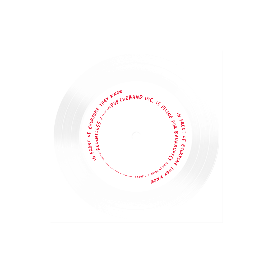 PUP 'PUP Unravels Live In Front Of Everyone They Know' Disc (3 Piece Flexi Disc) Vinyl Record