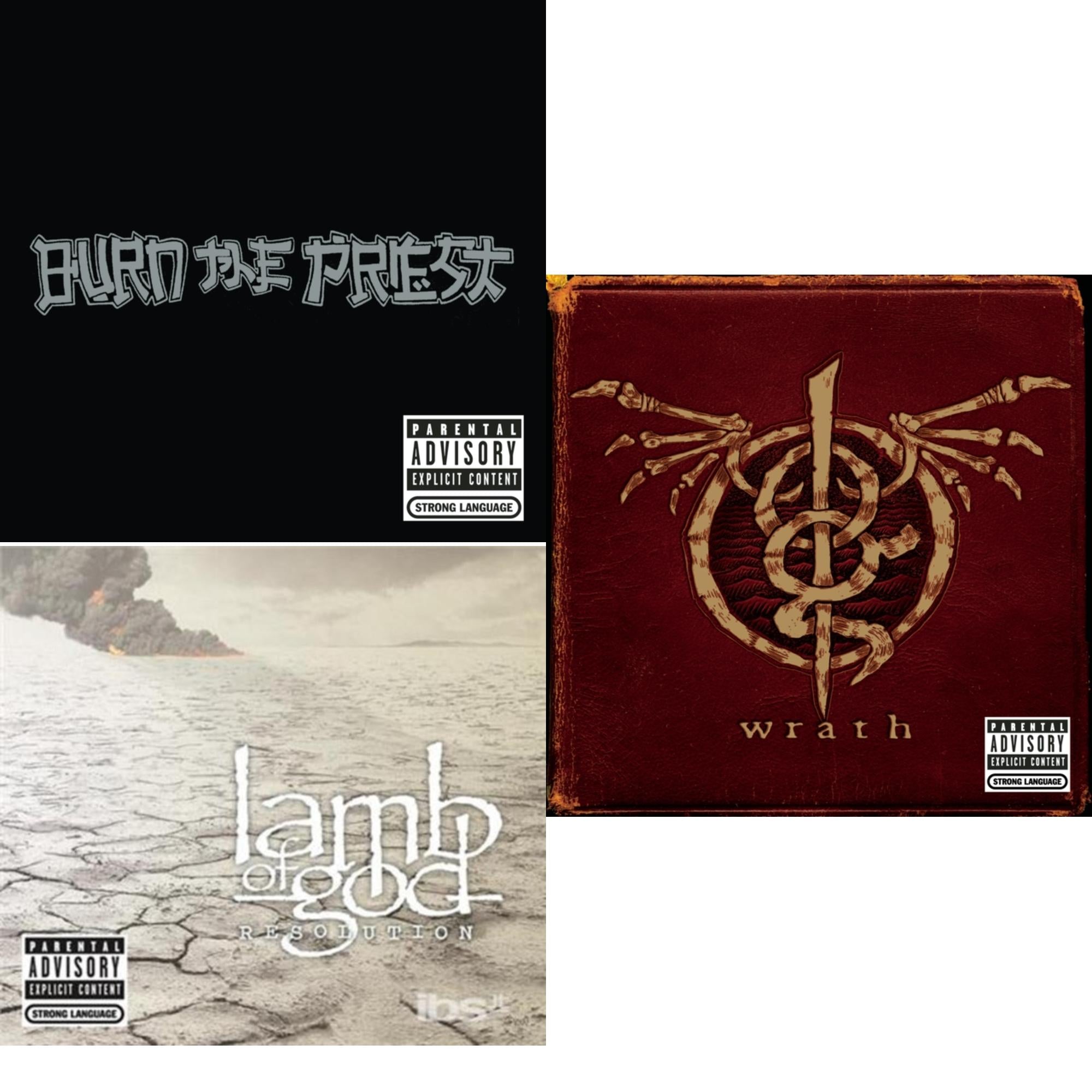 Lamb Of God - Wrath & Burn The Priest & Resolution - CD Bundle