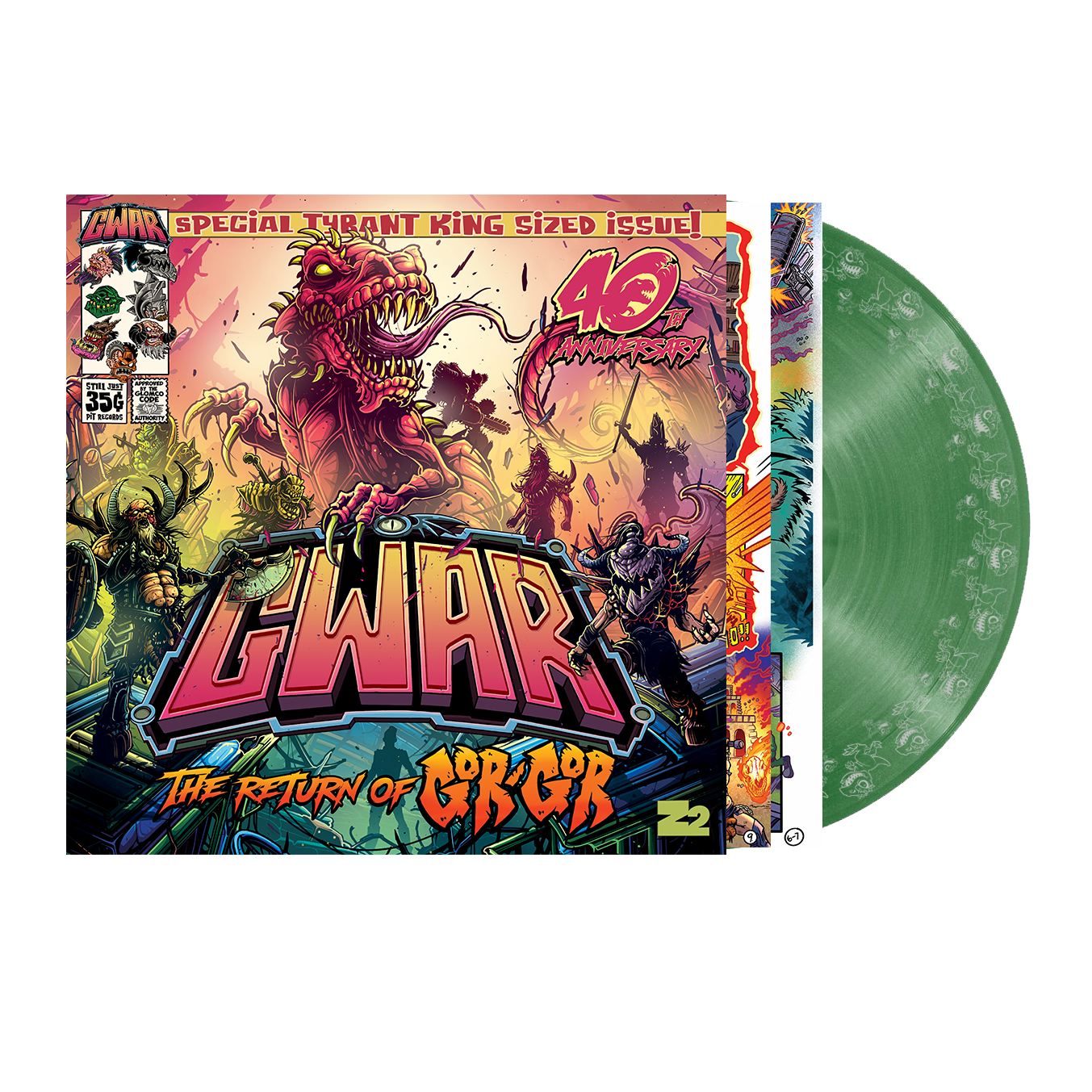 GWAR The Return of Gor Gor Transparent Green Vinyl LP Vinyl Record