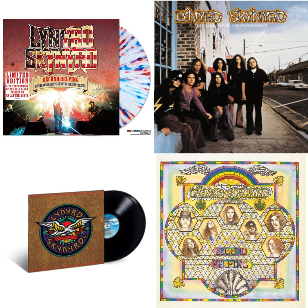 Lynyrd Skynyrd - Pronounced Leh-Nerd Skin-Nerd & Second Helping & Second Helping - Live From Jacksonville At The Florida Theatre (Blue Marbled LP Vinyl) & Skynyrd's Innyrds (Their Greatest Hits)