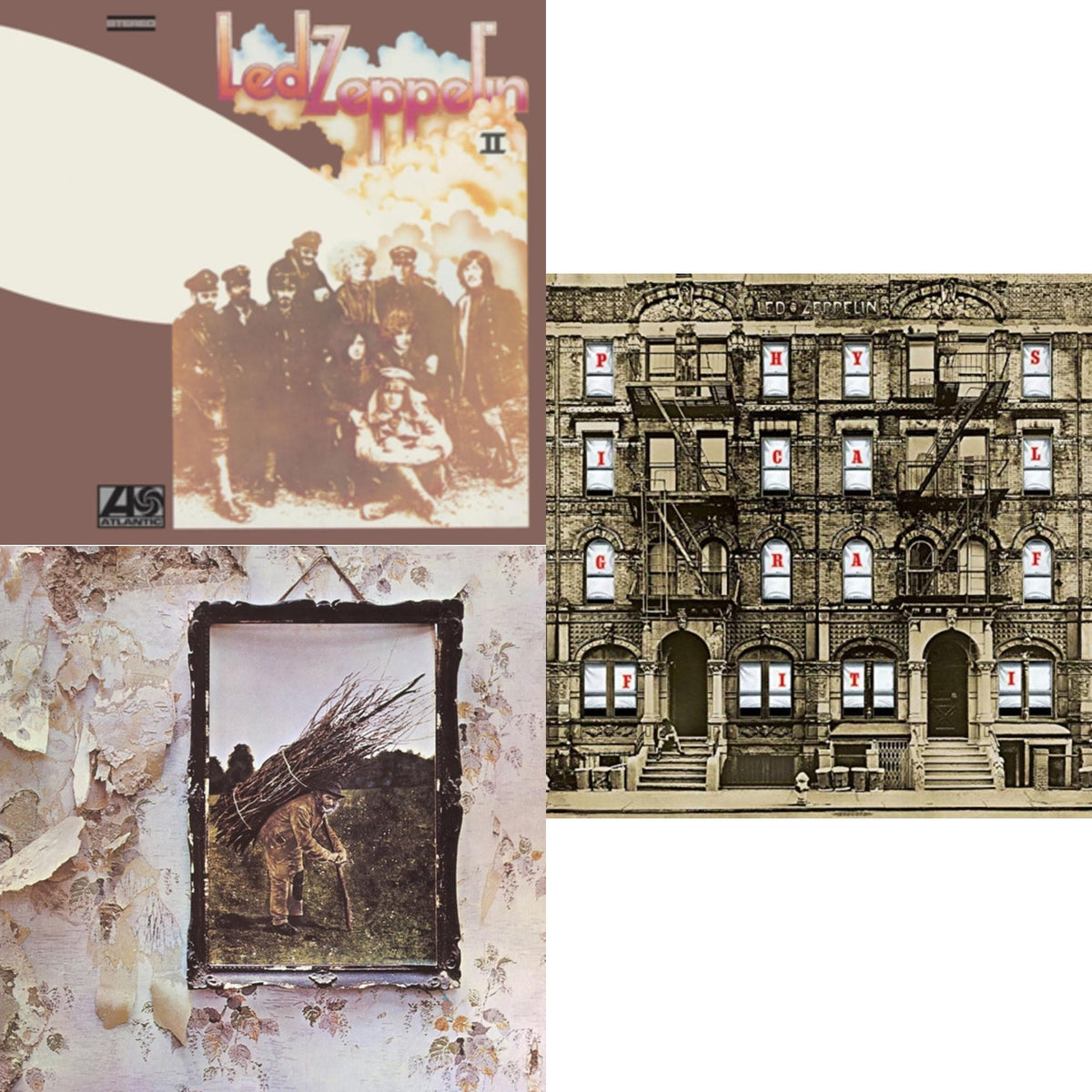 Physical Graffiti (2015 Remaster) & Led Zeppelin Ii (180G/Remastered) & Led Zeppelin Iv (Clear LP Vinyl/180G) (Atl75)