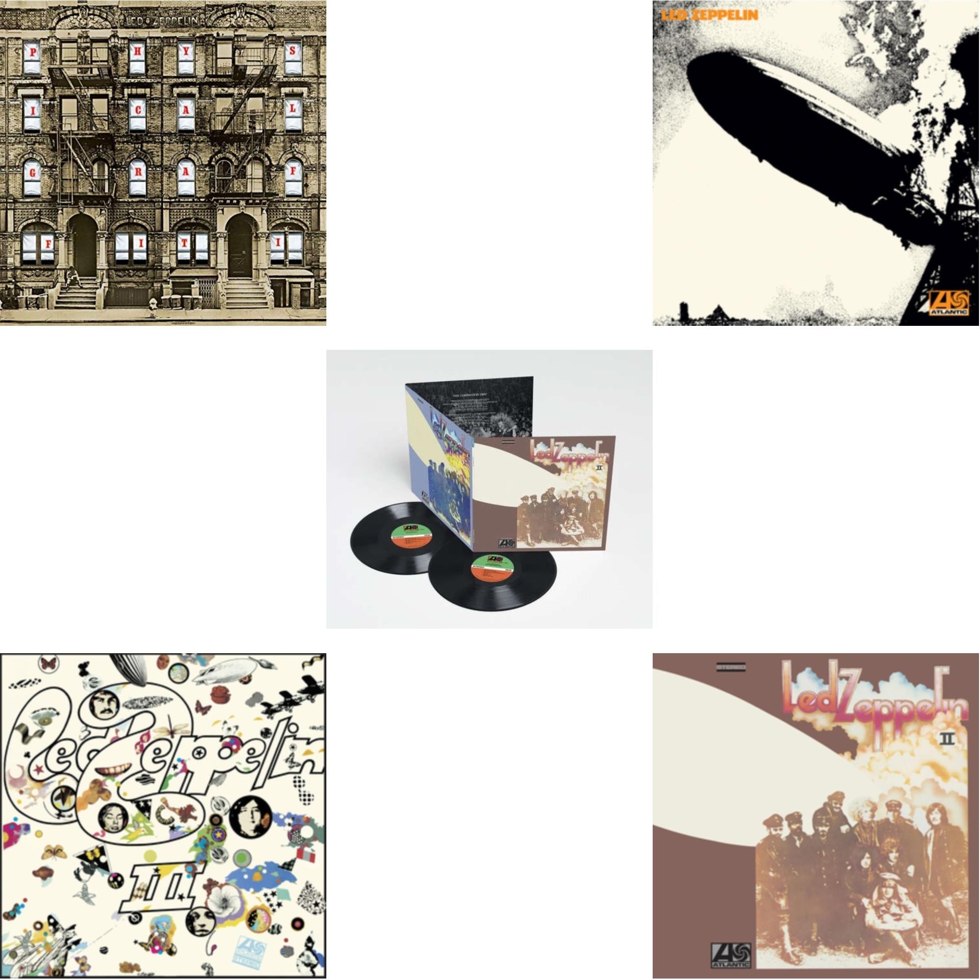 Led Zeppelin Ii (Deluxe Remastered/2LP/180) & Led Zeppelin Iii (Remastered Original/180G) & Physical Graffiti (2015 Remaster) & Led Zeppelin Ii (180G/Remastered) & Led Zeppelin I (180G/Remastered)