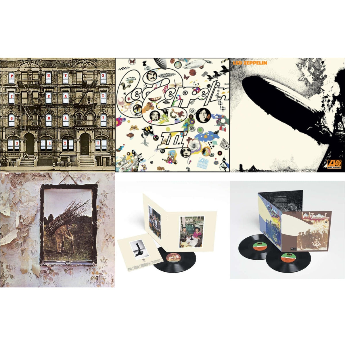 Led Zeppelin Ii (Deluxe Remastered/2LP/180) & Led Zeppelin Iii (Remastered Original/180G) & Physical Graffiti (2015 Remaster) & Presence & Led Zeppelin I (180G/Remastered) & Led Zeppelin Iv (Clear LP Vinyl/180G) (Atl75)