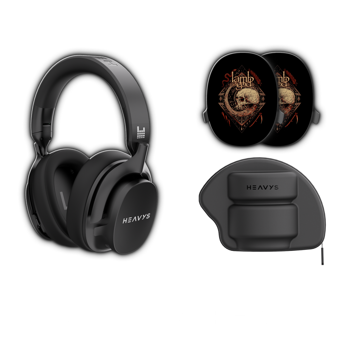 Lamb of God Mori Wheel Limited Edition HEAVYS Headphone Shells & Headphone Bundle