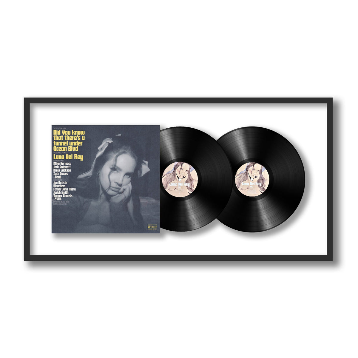 Lana Del Rey - Did you know that there's a tunnel underneath Ocean Blvd - Framed Vinyl Record