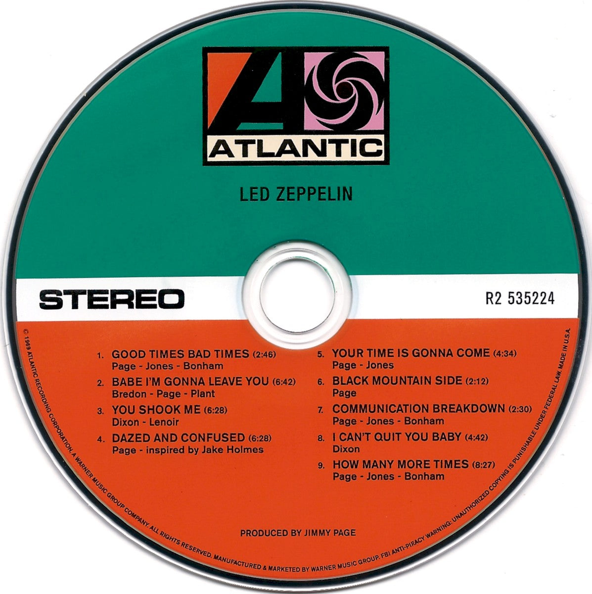 Led Zeppelin – Led Zeppelin I: Remastered Original Album Music CD