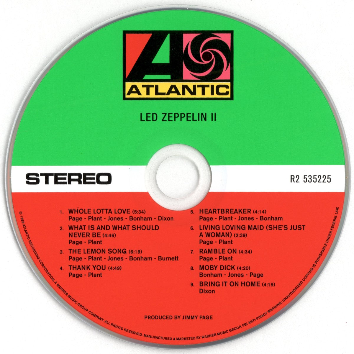 Led Zeppelin – Led Zeppelin II: Remastered Original Album Music CD