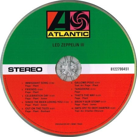 Led Zeppelin – Led Zeppelin III: Remastered Original Album Music CD