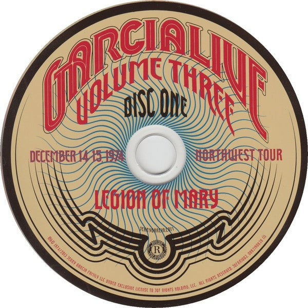 Legion of Mary – GarciaLive Vol. 3: December 14-15, 1974 Northwest Tour (3-CD) Music CD