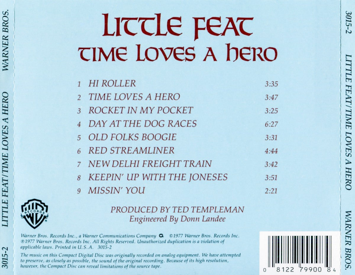 Little Feat – Time Loves a Hero Music CD