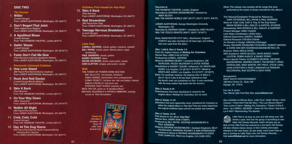 Little Feat – Waiting for Columbus (2-CD)
