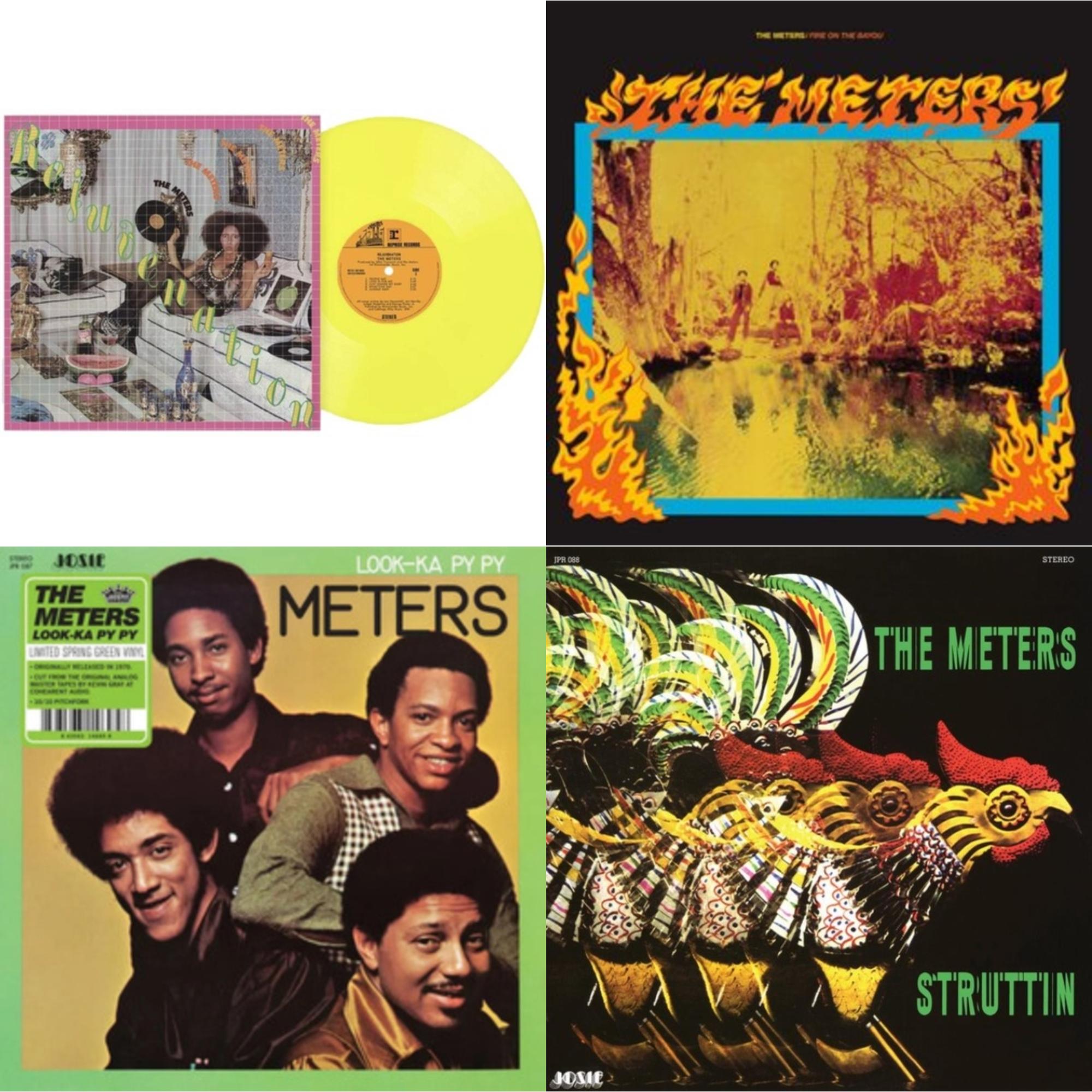 Meters - Rejuvenation (Neon Yellow LP Vinyl) & Fire On The Bayou & Look-Ka Py Py (Spring Green LP Vinyl) & Struttin' (Blue Jay LP Vinyl)