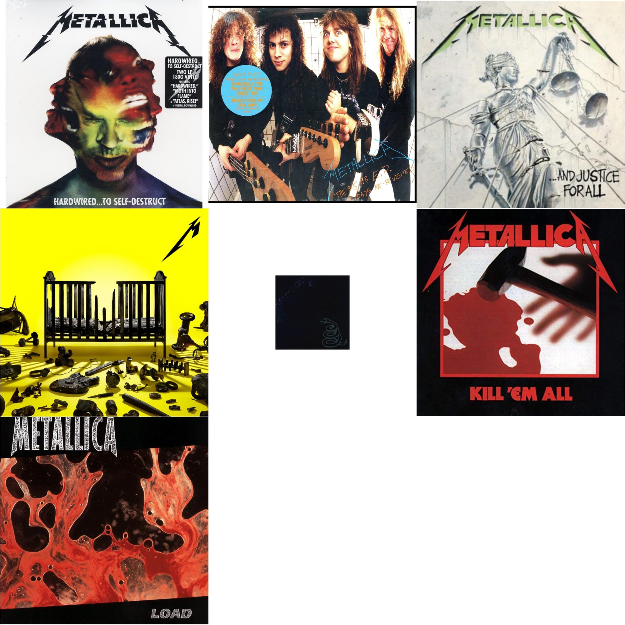 72 Seasons (2LP) & Metallica (Remastered/2LP) & Load & Kill Em All (180G) & Hardwired To Self-Destruct (2LP/180G/Dl Card) & $5.98 Ep: Garage Days Re-Revisited (Remastered) & And Justice For All (Remastered)