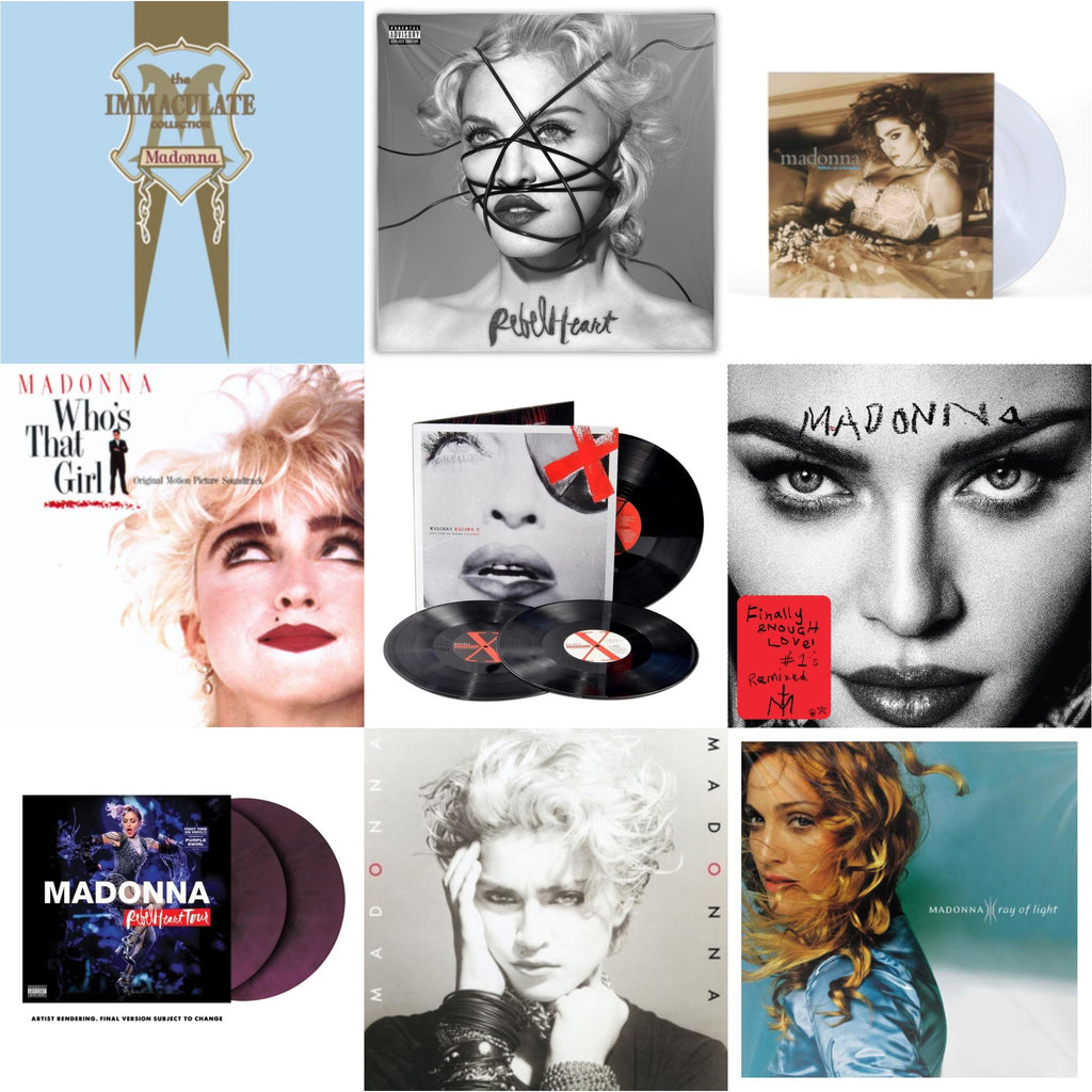 Ray Of Light (2LP/180G) & Madonna & Rebel Heart Tour (X) (Purple Galaxy Swirl Vinyl/2LP) & Rebel Heart & Madame X (Live) (3LP) & Finally Enough Love (2LP) & Like A Virgin & Immaculate Collection (2LP) & Who's That Girl Ost (Back 2 The 80S) (I)