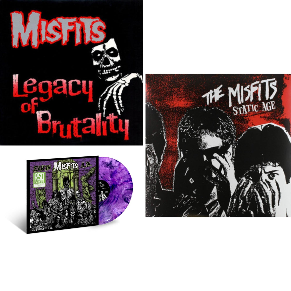 Misfits - Legacy Of Brutality & Earth A.D. / Wolfs Blood (Purple Swirl LP Vinyl) (Rsd Essential) & Static Age