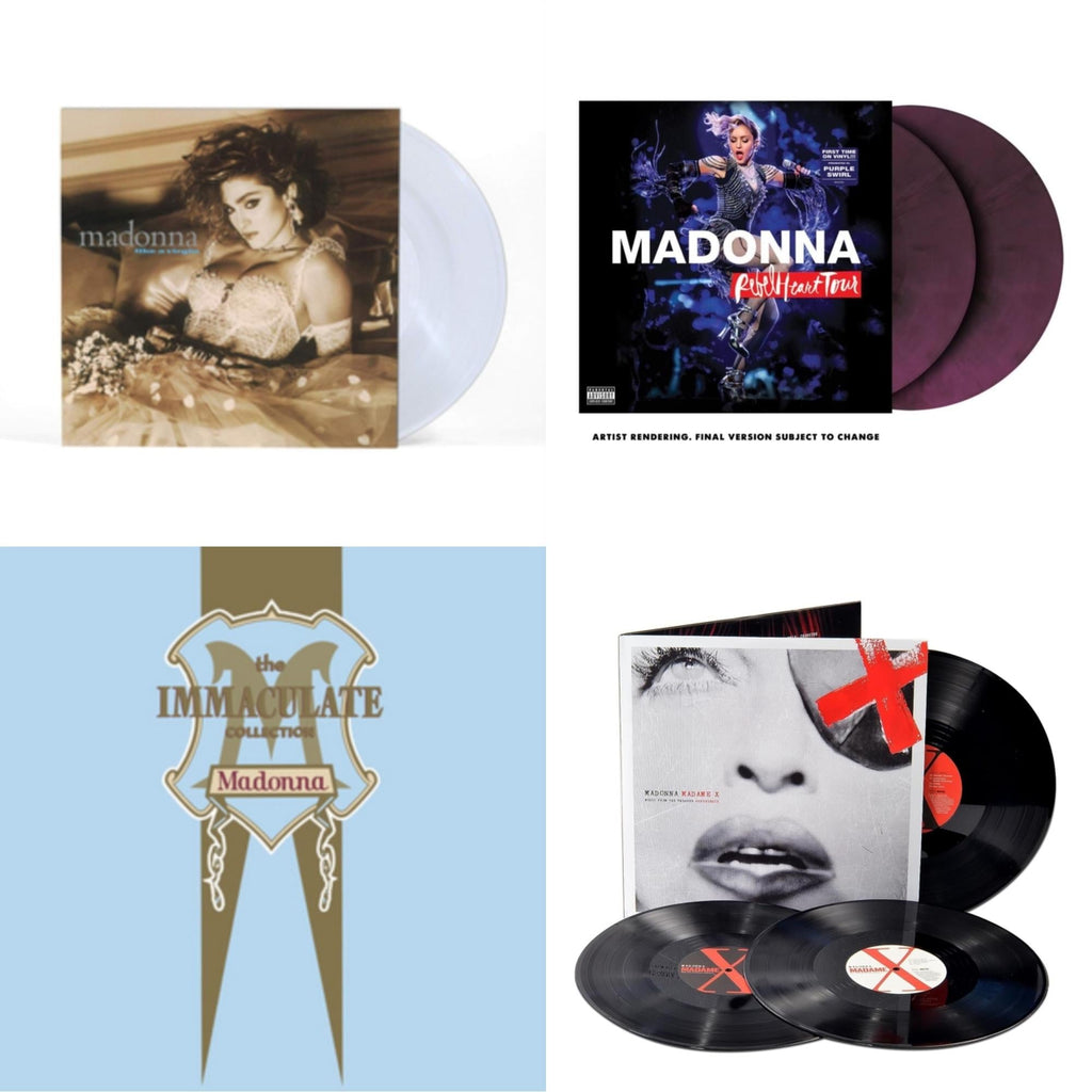 Rebel Heart Tour (X) (Purple Galaxy Swirl Vinyl/2LP) & Madame X (Live) (3LP) & Like A Virgin & Immaculate Collection (2LP)