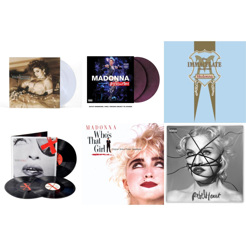 Rebel Heart Tour (X) (Purple Galaxy Swirl Vinyl/2LP) & Rebel Heart & Madame X (Live) (3LP) & Like A Virgin & Immaculate Collection (2LP) & Who's That Girl Ost (Back 2 The 80S) (I)