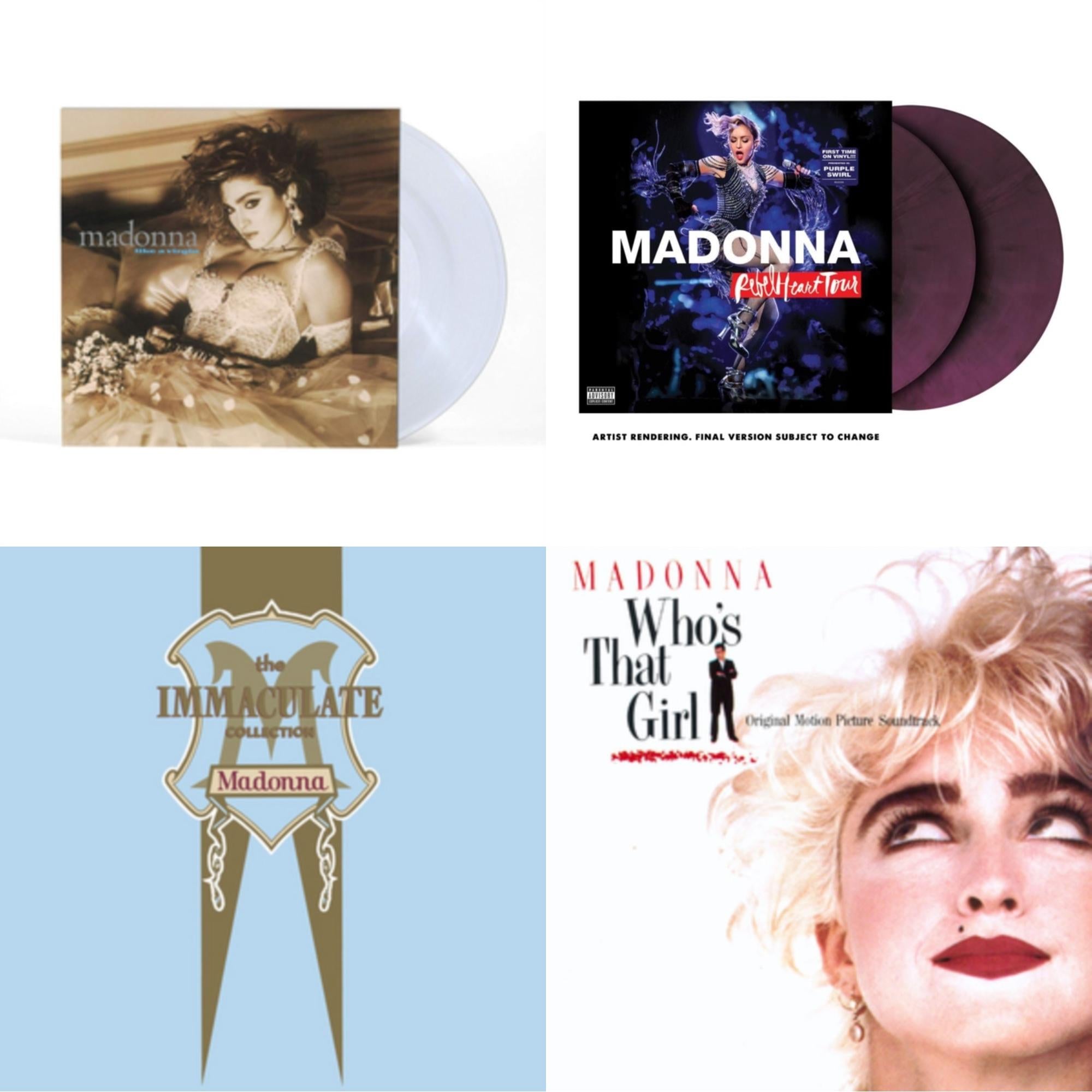 Rebel Heart Tour (X) (Purple Galaxy Swirl Vinyl/2LP) & Like A Virgin & Immaculate Collection (2LP) & Who's That Girl Ost (Back 2 The 80S) (I)
