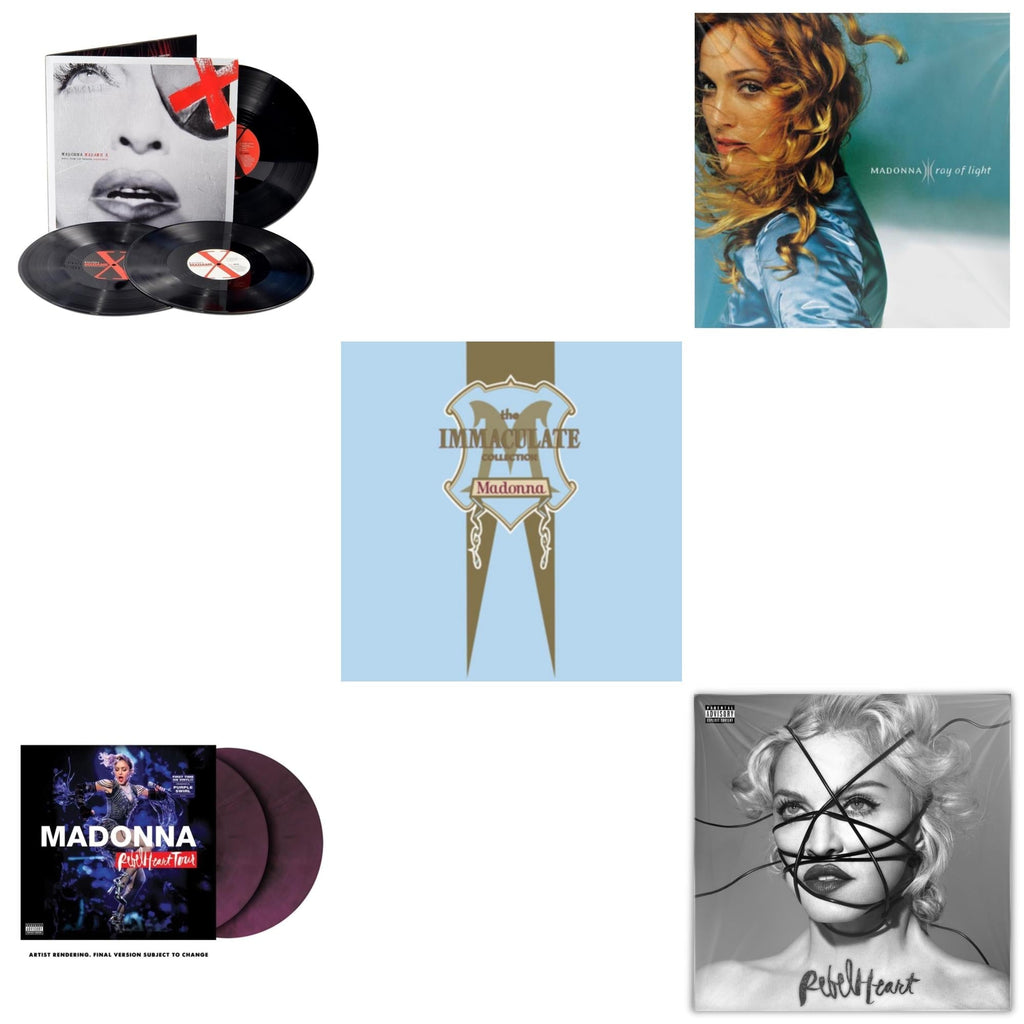 Madonna - Madame X (Live) (3LP) & Rebel Heart Tour (X) (Purple Galaxy Swirl Vinyl/2LP) & Immaculate Collection (2LP) & Ray Of Light (2LP/180G) & Rebel Heart