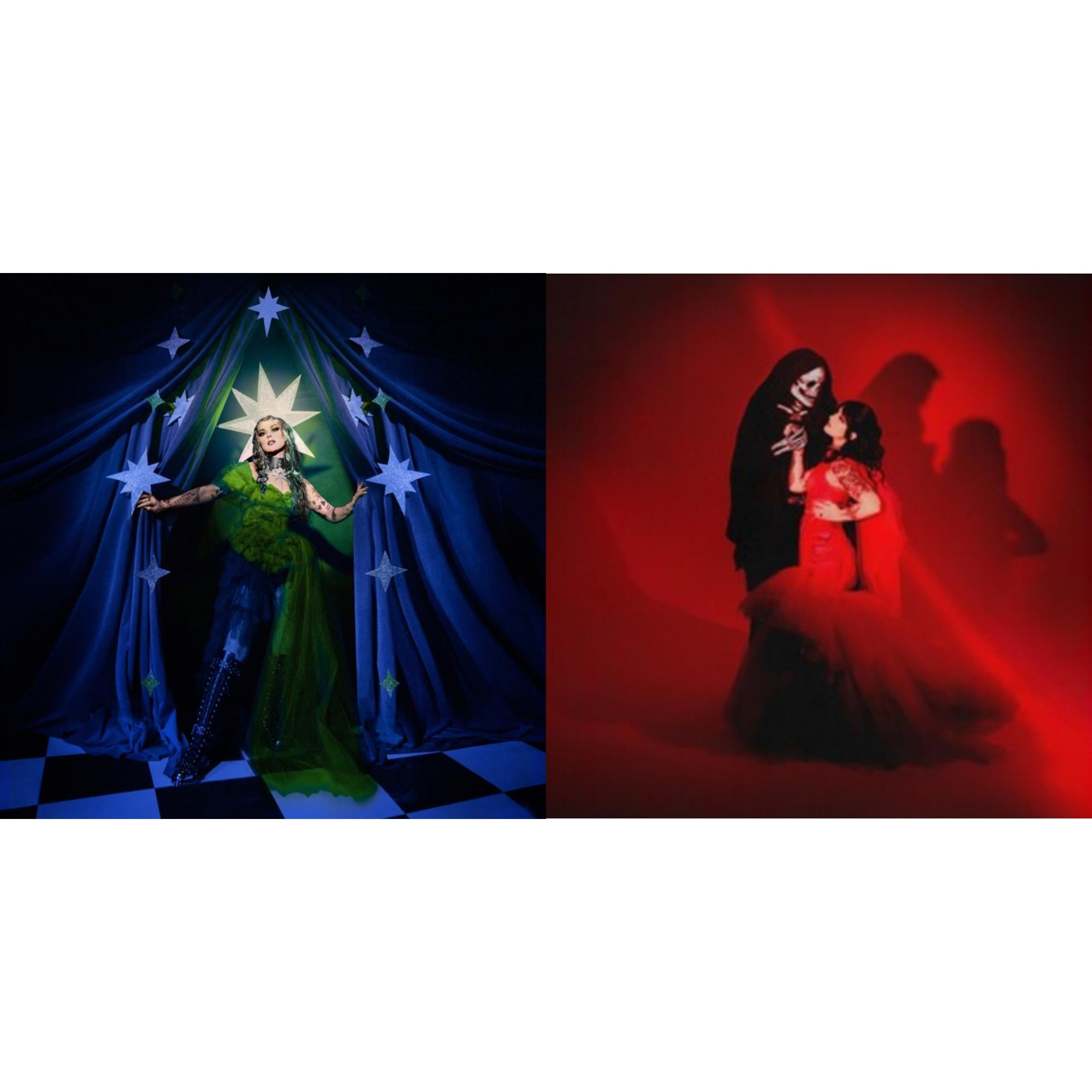 Nocturnal & Kissing Death (Half Red/Half Black W/ Black Splatter LP Vinyl)