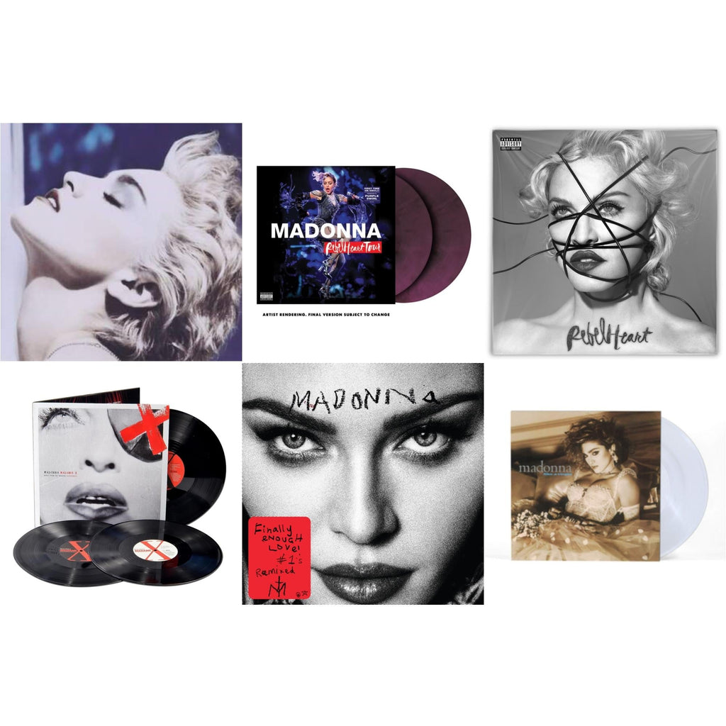 True Blue (180G) & Rebel Heart Tour (X) (Purple Galaxy Swirl Vinyl/2LP) & Rebel Heart & Madame X (Live) (3LP) & Finally Enough Love (2LP) & Like A Virgin
