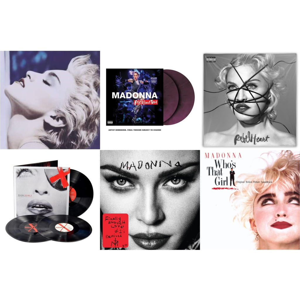 True Blue (180G) & Rebel Heart Tour (X) (Purple Galaxy Swirl Vinyl/2LP) & Rebel Heart & Madame X (Live) (3LP) & Finally Enough Love (2LP) & Who's That Girl Ost (Back 2 The 80S) (I)