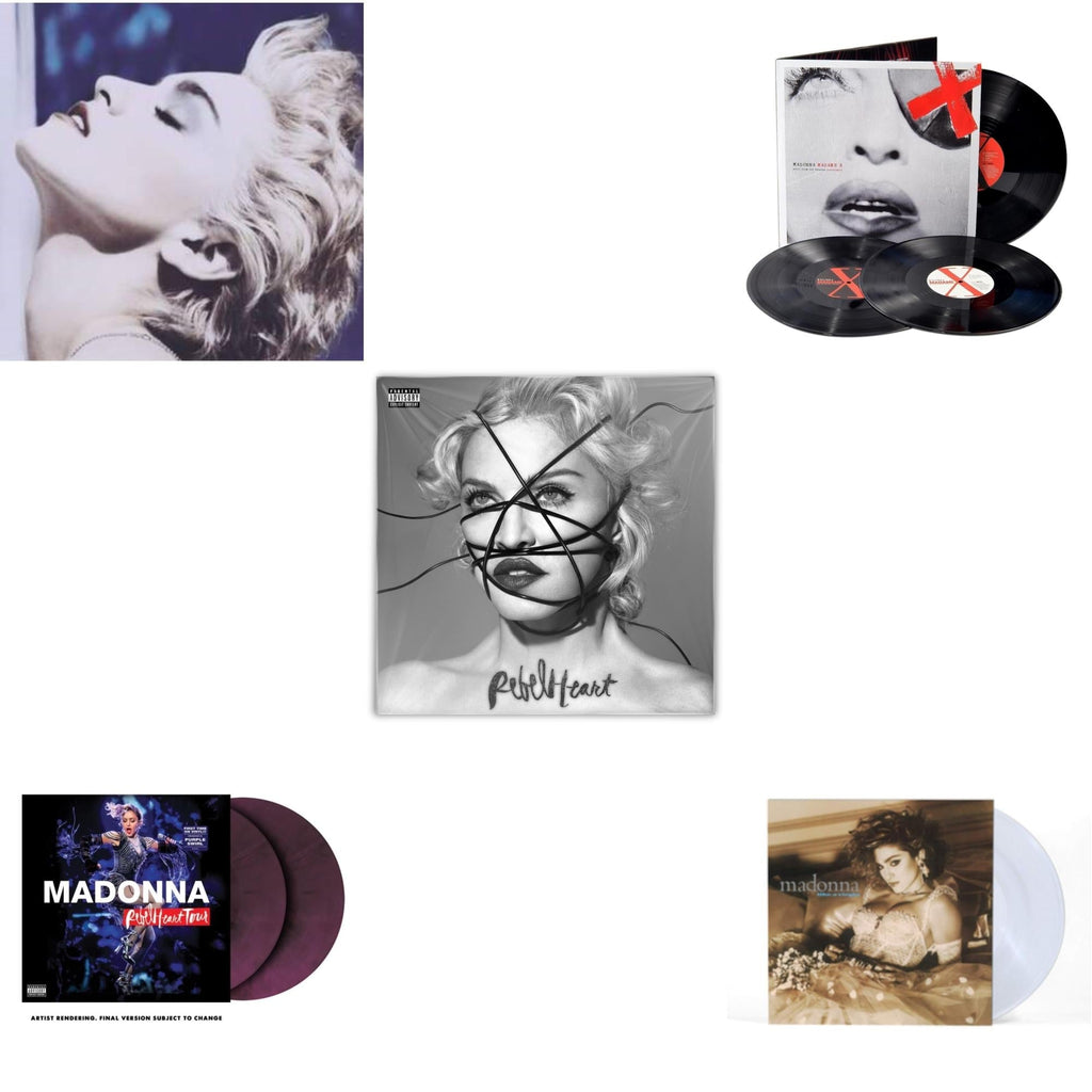 True Blue (180G) & Rebel Heart Tour (X) (Purple Galaxy Swirl Vinyl/2LP) & Rebel Heart & Madame X (Live) (3LP) & Like A Virgin