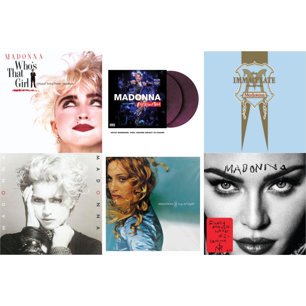 Ray Of Light (2LP/180G) & Madonna & Rebel Heart Tour (X) (Purple Galaxy Swirl Vinyl/2LP) & Finally Enough Love (2LP) & Immaculate Collection (2LP) & Who's That Girl Ost (Back 2 The 80S) (I)