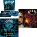 Zombie Apocalypse (Sea Blue With White, Bone White & Gold Splatter LP Vinyl) & Domain Of Death (Orange Krush LP Vinyl) & Darkest Day Of Horror (Sea Blue With Splatter  LP Vinyl)