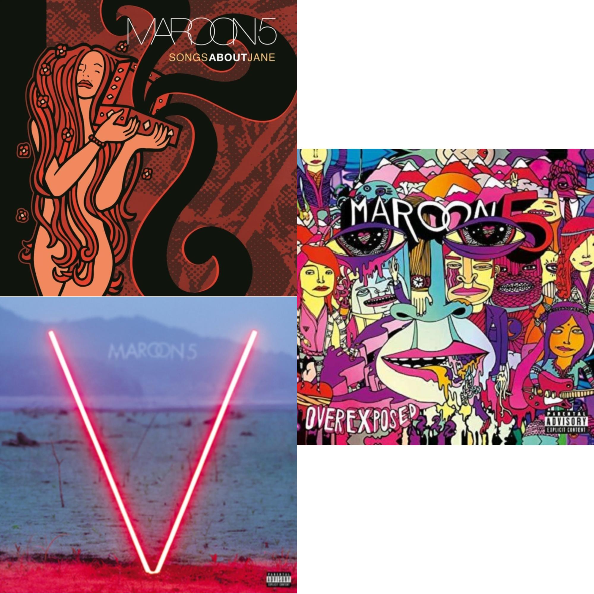 Maroon 5 - Maroon 5 - V (Black LP) (Exp) & Overexposed & Songs About Jane