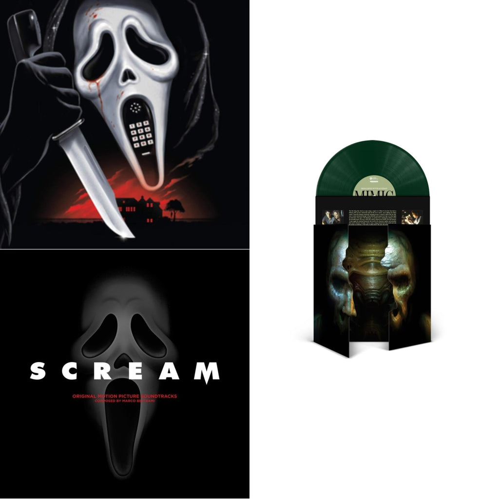 Scream / Scream 2 (Red LP Vinyl) & Scream (Original Motion Picture Scores) (Red Marbled Vinyl/4LP Box Set) & Mimic (Dark Green LP Vinyl)