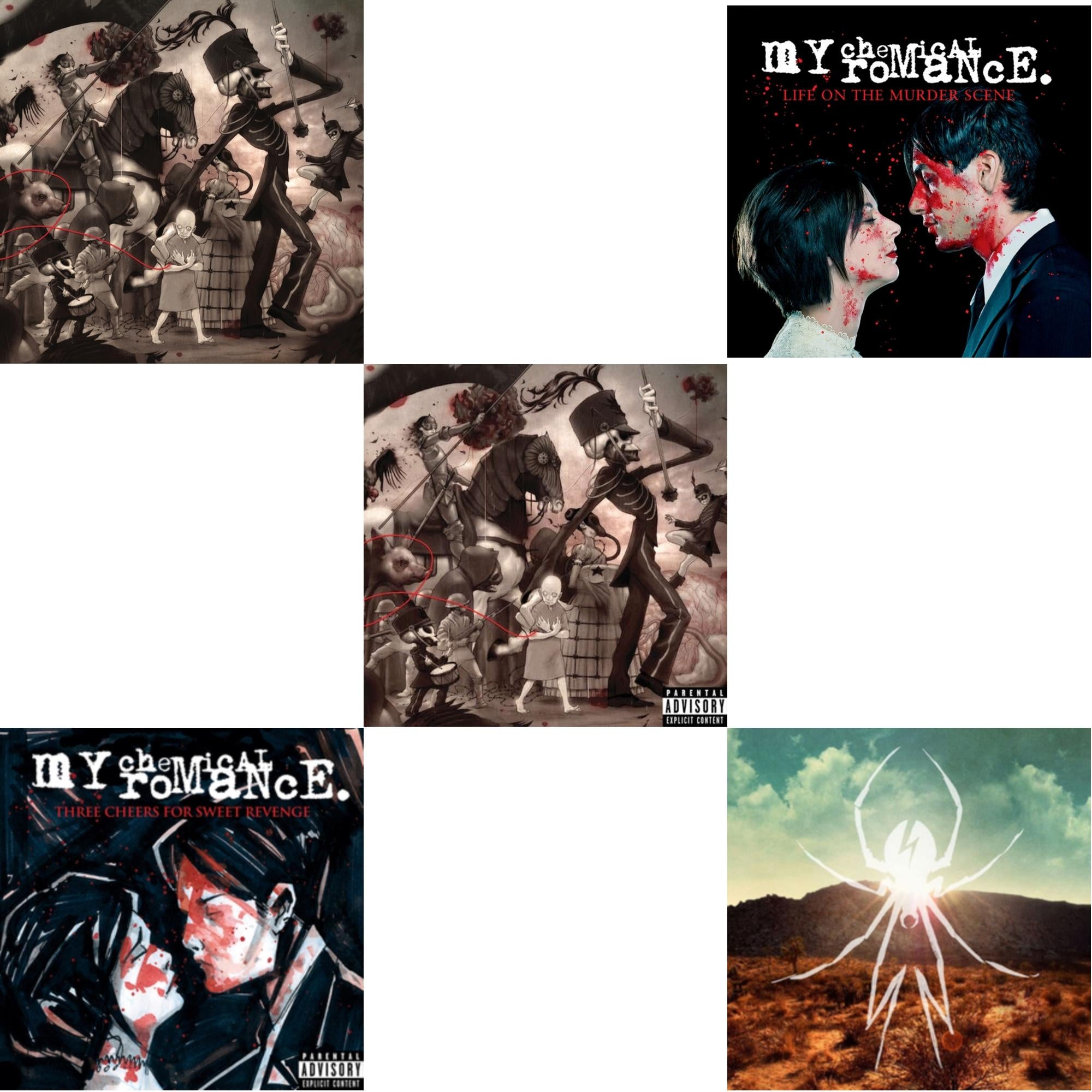 My Chemical Romance - Black Parade (X) (Picture Disc) & Three Cheers For Sweet Revenge & Black Parade & Life On The Murder Scene & Danger Days: True Lives Of The Fabulous Killjoys - LP Vinyl Bundle