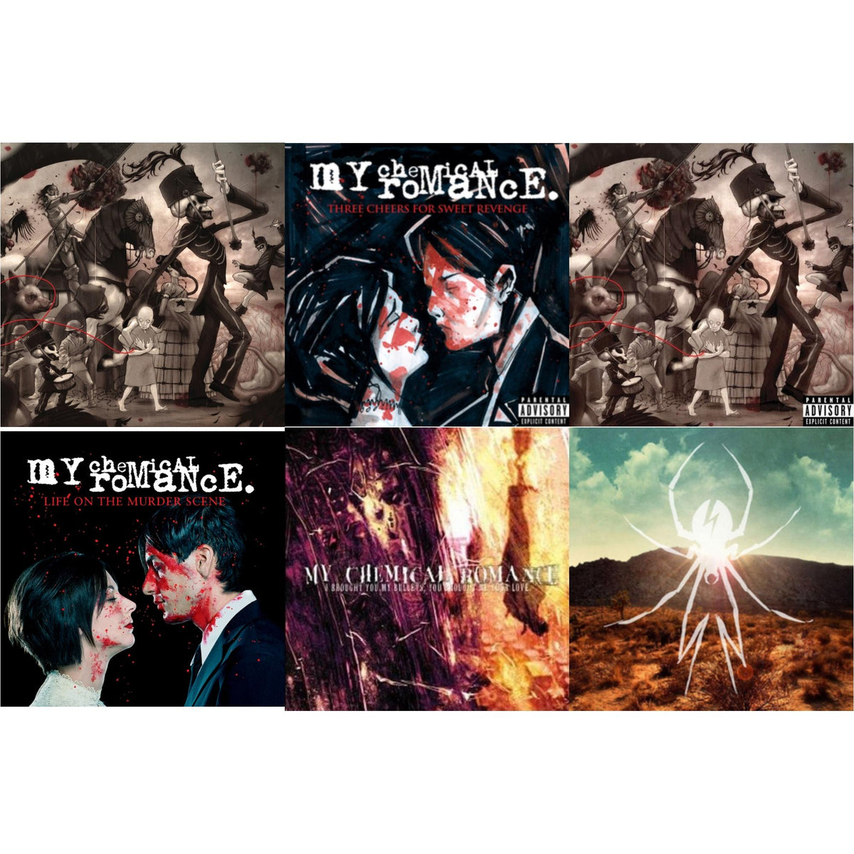 Life On The Murder Scene & Black Parade (X) (Picture Disc) & I Brought You My Bullets You Brought Me Your Love & Black Parade (X) (2LP) & Three Cheers For Sweet Revenge & Danger Days: True Lives Of The Fabulous Killjoys