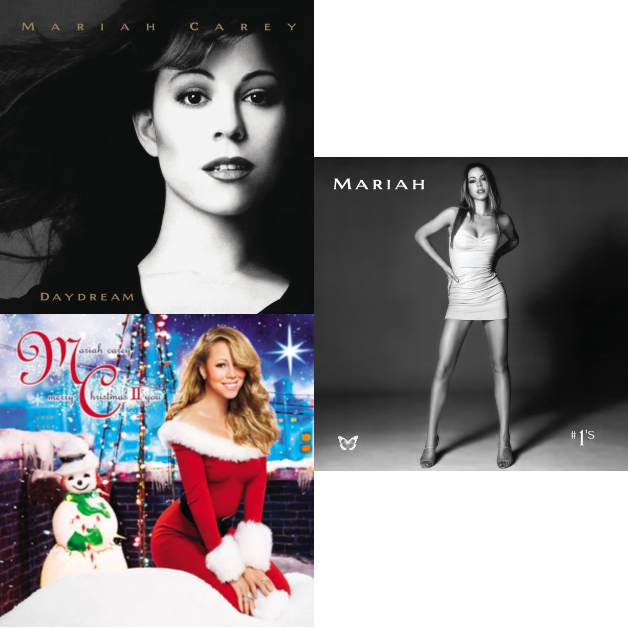 Mariah Carey - Daydream & #1’S (2LP/Metallic Silver & Black Swirl Vinyl) & Merry Christmas Ii You
