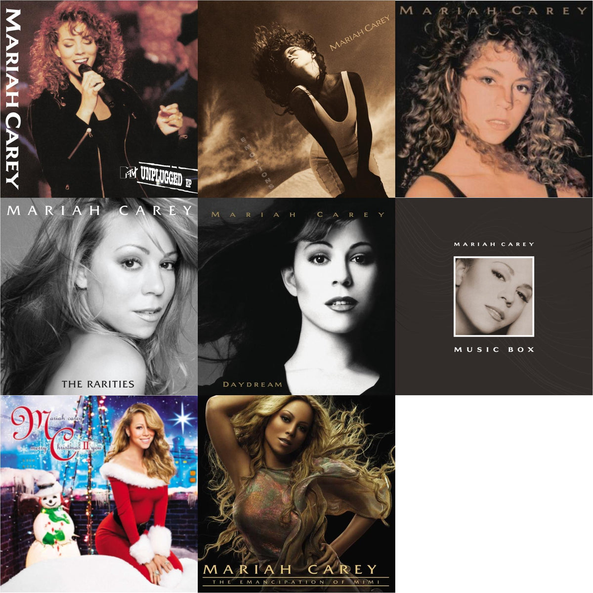 Mariah Carey - Mtv Unplugged & Emotions & Mariah Carey & Rarities (4LP) & Daydream & Music Box: 30Th Anniversary Expanded Edition (4LP) & Merry Christmas Ii You & Emancipation Of Mimi (2LP)