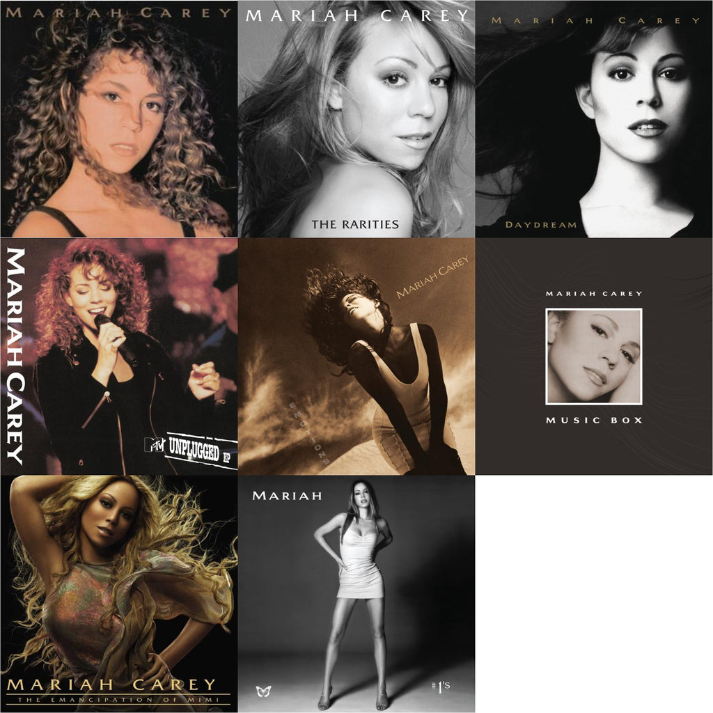 Mariah Carey - Mariah Carey & Rarities (4LP) & Daydream & Mtv Unplugged & Emotions & Music Box: 30Th Anniversary Expanded Edition (4LP) & Emancipation Of Mimi (2LP) & #1’S (2LP/Metallic Silver & Black Swirl Vinyl)