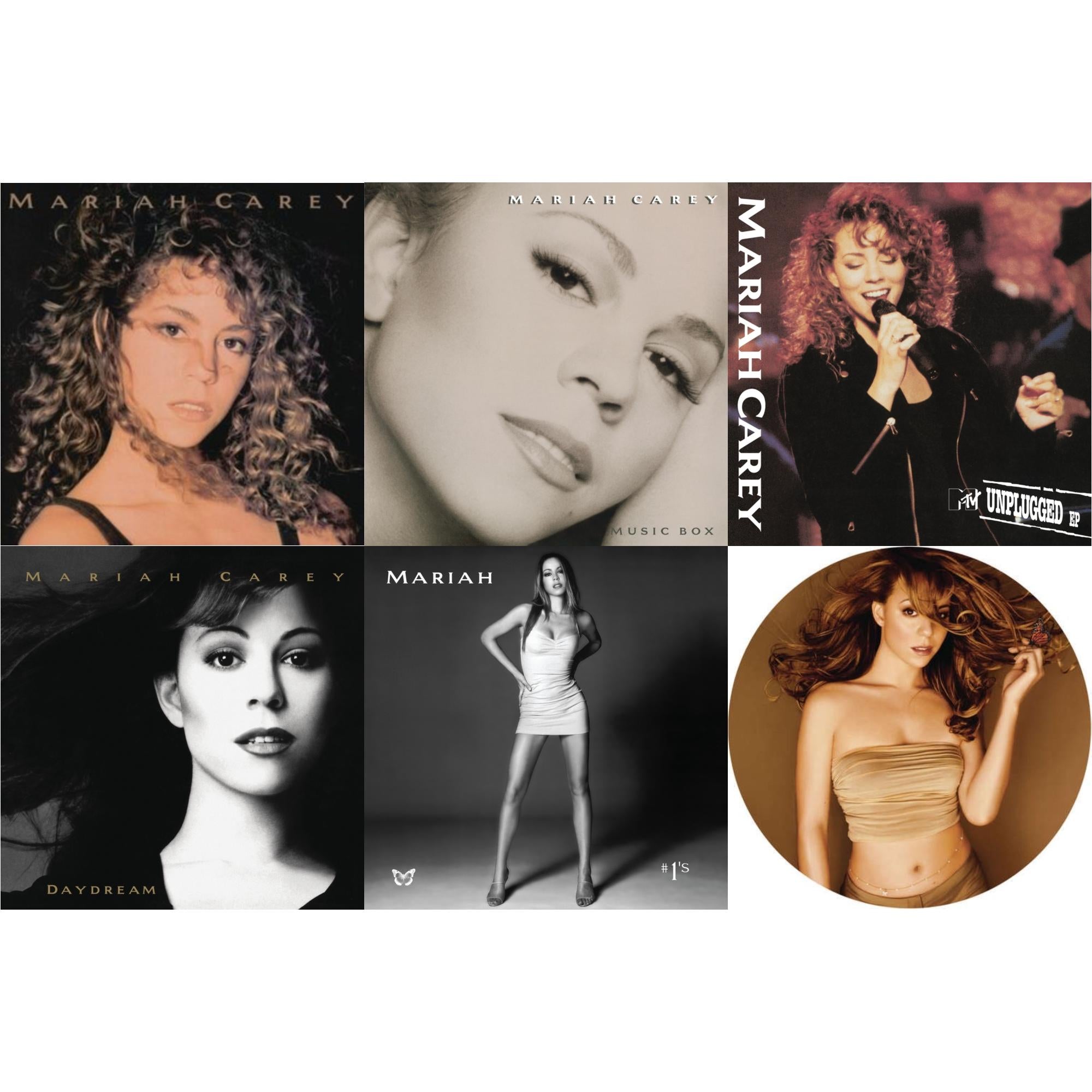 Mariah Carey - Mariah Carey & Music Box & Mtv Unplugged & Daydream & #1’S (2LP/Metallic Silver & Black Swirl Vinyl) & Butterfly (Picture Disc)